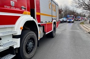 Feuerwehr Dinslaken: FW Dinslaken: Gemeldeter Zimmerbrand an der Kurt-Schuhmacher Stra&szlig;e