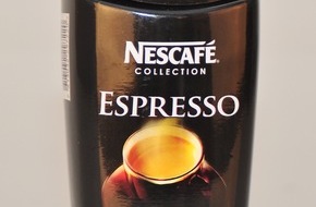 Nestlé Suisse S.A.: Freiwilliger präventiver Rückruf des Espresso-Glases 100 g der Marke Nescafé