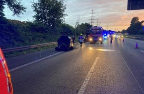 Feuerwehr Oberhausen: FW-OB: Verkehrsunfall auf der Bundesautobahn 42