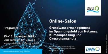 Deutsche Bundesstiftung Umwelt (DBU): Terminankündigung: #DBUdigital Online-Salon zum Grundwassermanagement