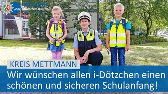 Polizei Mettmann: POL-ME: Erste Schulwegkontrollen zeigten zum Teil traurige Ergebnisse - Kreis Mettmann - 2008064