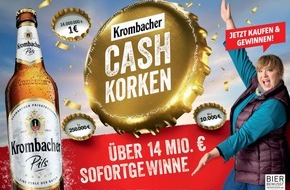 Krombacher Brauerei GmbH & Co.: Krombacher Cash-Korken: Familie aus NRW räumt 250.000 Euro ab
