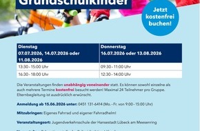 Polizeidirektion L&uuml;beck: POL-HL: L&uuml;beck - St. Gertrud / Sommerferien-Aktion 2026: Verkehrserziehung f&uuml;r Grundschulkinder