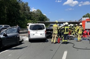 Feuerwehr Ratingen: FW Ratingen: 14.05.24, BAB3, VU mit mehreren Verletzten