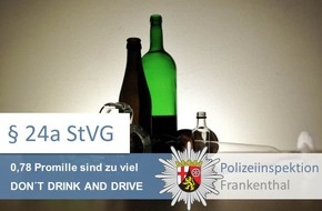 Polizeidirektion Ludwigshafen: POL-PDLU: Trunkenheit im Straßenverkehr II