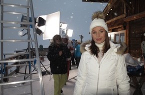 Tourismusbüro Kühtai: Ehemalige Miss Universe dreht im Kühtai den neuesten Werbefilm für den größten Mobilfunkbetreiber Russlands - BILD