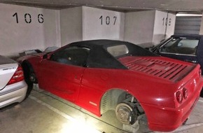 Polizei Mettmann: POL-ME: Ferraris, Porsche und Mercedes AMG in Tiefgarage aufgebockt - Unbekannte schraubten Reifensätze ab! - Erkrath - 2011121