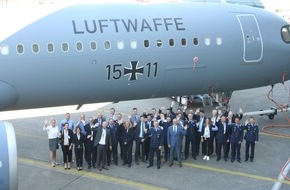 PIZ Ausrüstung, Informationstechnik und Nutzung: Das BAAINBw übernimmt zweiten Airbus A321LR für die Bundeswehr