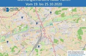 Polizeipräsidium Hamm: POL-HAM: Wohnungseinbruchs-Radar Hamm vom 19.10. bis 25.10.2020