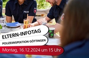 Polizeiinspektion Göttingen: POL-GÖ: (468/2024) Nachwuchsgewinnung der Polizeiinspektion Göttingen lädt ein zum Eltern-Infotag am Montag, 16. Dezember 2024 - Melden Sie sich jetzt an!