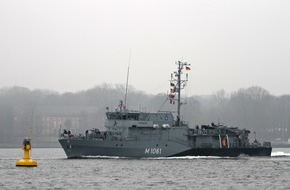 Presse- und Informationszentrum Marine: Minentauchereinsatzboot "Rottweil" kehrt vom NATO-Einsatz zurück