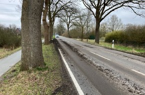Polizeiinspektion Wilhelmshaven/Friesland: POL-WHV: Unerlaubtes Entfernen vom Unfallort - Stra&szlig;enbankett besch&auml;digt