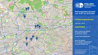 Polizeipräsidium Oberhausen: POL-OB: Wohnungseinbruchsradar für Oberhausen