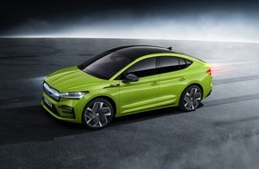 Skoda Auto Deutschland GmbH: ŠKODA ENYAQ COUPÉ RS iV erhält Goldenes Lenkrad 2022