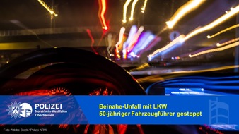 Polizeipräsidium Oberhausen: POL-OB: Beinahe-Unfall mit LKW - 50-jähriger Fahrzeugführer gestoppt