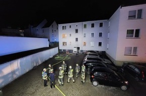 Feuerwehr Gevelsberg: FW-EN: Kellerfeuer sorgt für Menschenrettung über Drehleiter in Gevelsberg