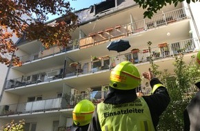 Feuerwehr Frankfurt am Main: FW-F: Feuer im Dachgeschoss eines Mehrfamilienhauses in Höchst verursacht hohen Sachschaden