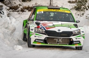 Skoda Auto Deutschland GmbH: Rallye Monte Carlo: Von SKODA Motorsport unterstützter Andreas Mikkelsen gewinnt WRC2