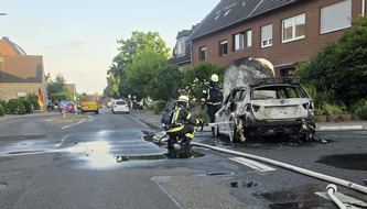 FFW Gemeinde Schwalmtal: FFW Schwalmtal: Pkw-Brand in Amern - Fahrer bleibt unverletzt