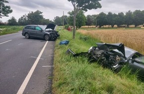 Polizeiinspektion Cuxhaven: POL-CUX: Verkehrsunfall auf der Bundesstraße 73 - zwei Personen schwer verletzt (Lichtbild in der Anlage)