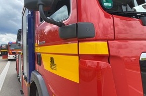 Feuerwehr Dresden: FW Dresden: Verkehrsunfall auf der Autobahn A4 Dresden - Erfurt