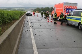 Autobahnpolizeiinspektion: API-TH: Zu schnell auf regennasser Fahrbahn