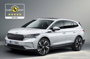 Skoda Auto Deutschland GmbH: ŠKODA ENYAQ iV und ŠKODA FABIA ,Klassenbeste 2021‘ im Euro NCAP-Test