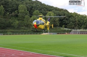 Feuerwehr Iserlohn: FW-MK: Rettungshubschraubereinsatz nach Sportunfall