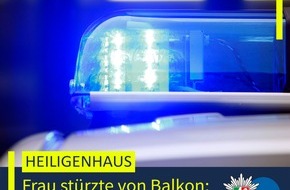 Polizei Mettmann: POL-ME: Frau stürzte von Balkon: Polizei ermittelt - 2511131