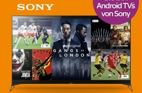Sky Deutschland: Sky Ticket ab sofort auch auf Sony BRAVIA Android TVs verfügbar