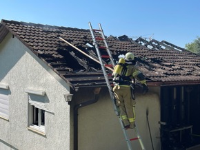 KFV Bodenseekreis: Großeinsatz der Feuerwehren bei Wohnhausbrand