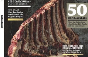 BEEF!: Mit BEEF! in 50 Schritten zum Grillgott - Das Magazin präsentiert die ultimativen 50 Rezepte, die jeder Mann in seinem Leben mindestens einmal gegrillt haben sollte