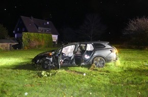 Kreispolizeibehörde Oberbergischer Kreis: POL-GM: Betrunken mit Auto überschlagen