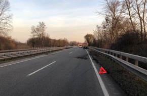 Polizeidirektion Worms: POL-PDWO: Verkehrsunfall beim Überholen auf der B9 in Fahrtrichtung Ludwigshafen