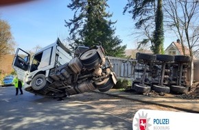 Polizeiinspektion Nienburg / Schaumburg: POL-NI: Sattelzug kippt um