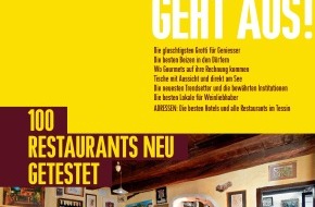 TESSIN GEHT AUS!: TESSIN GEHT AUS! 2013/2014 ist da / Mit den 100 besten Restaurants im Tessin (BILD)