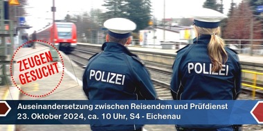 Bundespolizeidirektion München: Bundespolizeidirektion München: Bundespolizei sucht Zeugen / Wechselseitige Körperverletzung bei Fahrscheinkontrolle