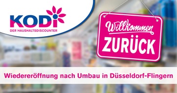 KODi Diskontläden GmbH: PRESSEMITTEILUNG: Wiedereröffnung nach Umbau - Ein neuer Look für KODi-Flingern!