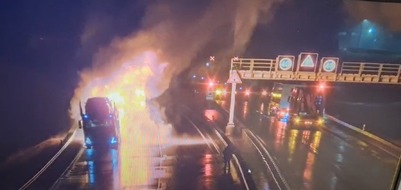 Autobahnpolizeiinspektion: API-TH: Brennender Lkw rast durch Tunnelanlage - und verhindert Schlimmeres