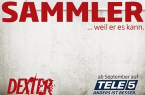 TELE 5: Selbstjustiz, Sex & Drugs - "Dexter" und "Californication" are back! Die US-Erfolgsserien ab 18. bzw. 20. September immer freitags und sonntags auf TELE 5