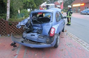 Polizeiinspektion Delmenhorst / Oldenburg - Land / Wesermarsch: POL-DEL: Landkreis Oldenburg: Verkehrsunfall in Huntlosen