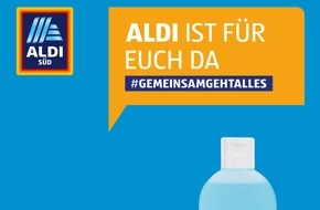 Unternehmensgruppe ALDI SÜD: ALDI SÜD spendet Desinfektionsmittel an Krankenhäuser und Senioreneinrichtungen