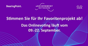 BearingPoint GmbH: eGovernment-Wettbewerb: Großes Finale beim 20. Jubiläum - Zukunftsweisende Projekte zur digitalen Verwaltung im Fokus
