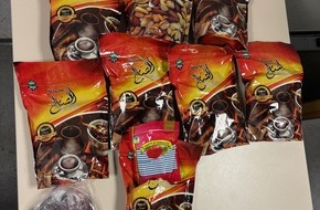 Hauptzollamt Frankfurt am Main: HZA-F: Zoll am Frankfurter Flughafen verhindert Schmuggel von 8,9 kg Wasserpfeifentabak im Reiseverkehr - teilweise versteckt in Kaffee- und Nussverpackungen