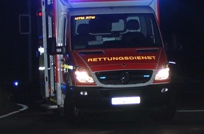 Polizei Mettmann: POL-ME: Zwei Verletzte nach schwerer Kollision im Dunkeln - Velbert / Wülfrath - 1810080