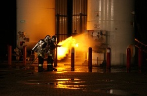 Feuerwehr Essen: FW-E: Feuer an einem großen Wasserstoffbehälter