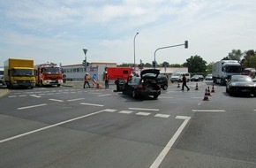 Polizei Mettmann: POL-ME: Zwei Verletzte und hoher Sachschaden bei Abbiegeunfall - Erkrath - 2008076