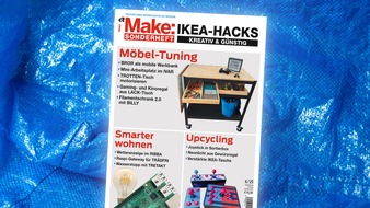 Make: Make: Erstes Sonderheft zu kreativen Ikea-Hacks / Servierwagen wird zum mobilen Arbeitstisch