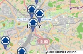 Polizeipräsidium Hamm: POL-HAM: Wohnungseinbruchs-Radar für die Woche vom 5. bis zum 11. November 2018