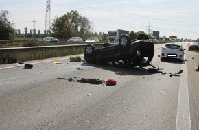 Polizeidirektion Neustadt/Weinstraße: POL-PDNW: Polizeiautobahnstation Ruchheim - Verkehrsunfall mit Vollsperrung auf  BAB 61